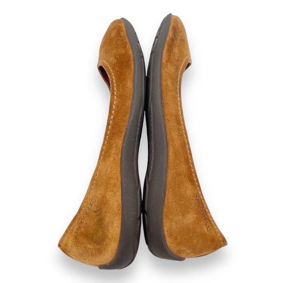 Merrell Avesso Suede Slip On Shoes Ballet Flats in Oak Cognac Women’s Size 7.5 - Picture 11 of 16